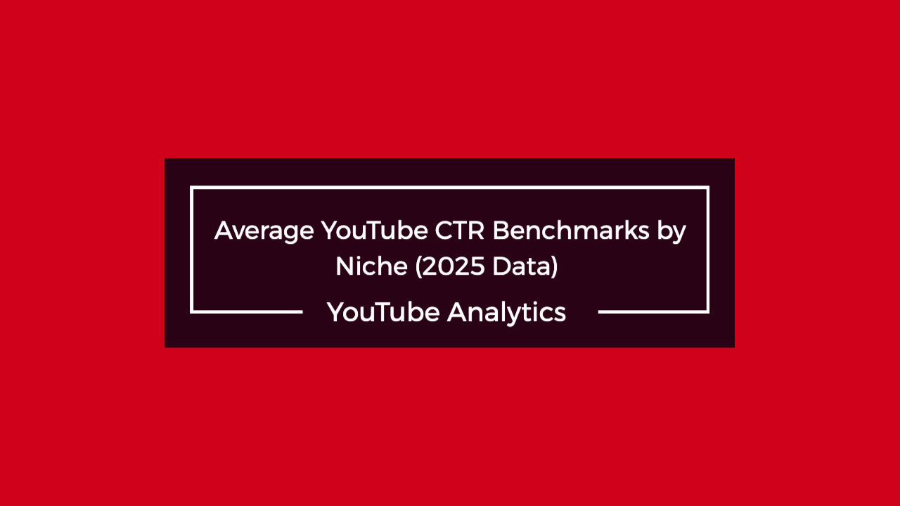 Average YouTube CTR Benchmarks by Niche (2025 Data)